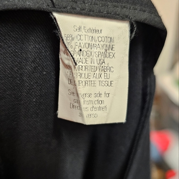 Theory Black Cotton Blend Cropped Pants Size 8 Stretch Lightweight Travel - Picture 7 of 8